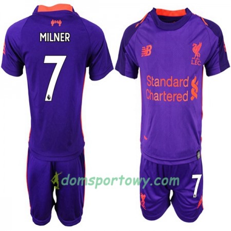 Koszulka Liverpool MILNER 7 Dziecięcy Wyjazdowe Koszulki Piłkarskie 2018-2019 Krótki Rękaw